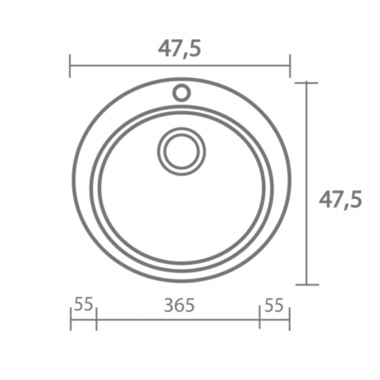 Νεροχύτης Γρανιτένιος Sanitec Classic Granite 316 (Ø48) Βαρέως Τύπου Granite Grey 04 Νεροχύτης Γρανιτένιος Sanitec Classic Granite 316 (Ø48) Βαρέως Τύπου Granite Grey 04